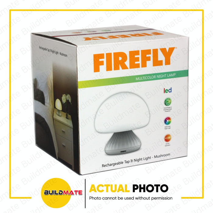 FIREFLY Rechargeable Multicolor Tap-It Night Light Mushroom FEL904 •BUILDMATE•