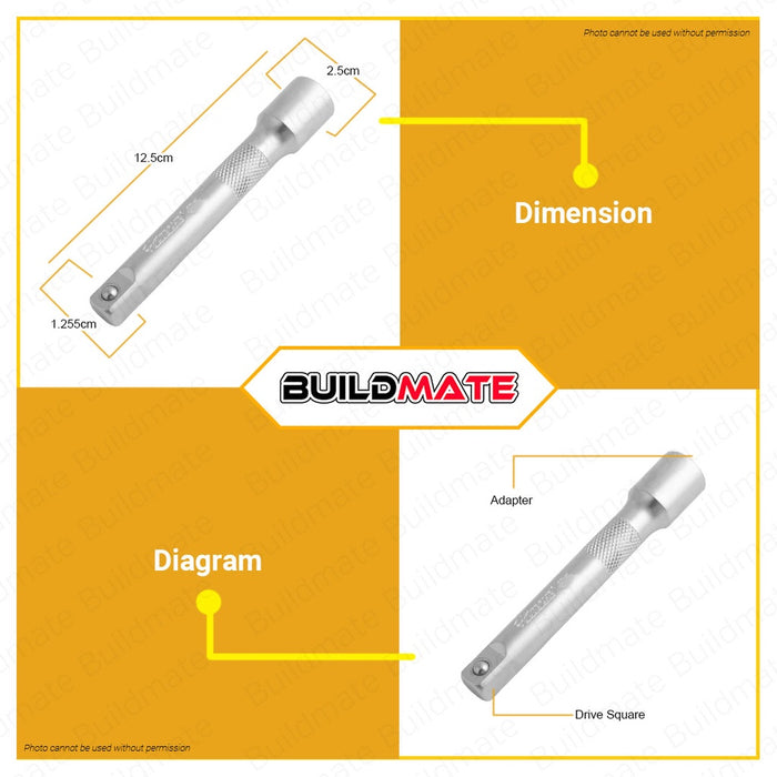 Hoteche 1/2" inches Drive Extension Bar Cr-V 125mm HTC-200509 •BUILDMATE•
