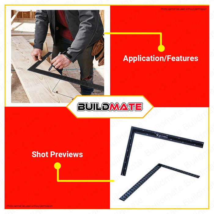 BUTTERFLY TAIWAN Measuring Carpenter L Tri Square 16 x 24 Inches METRIC AND IMPERIAL #490 BUILDMATE
