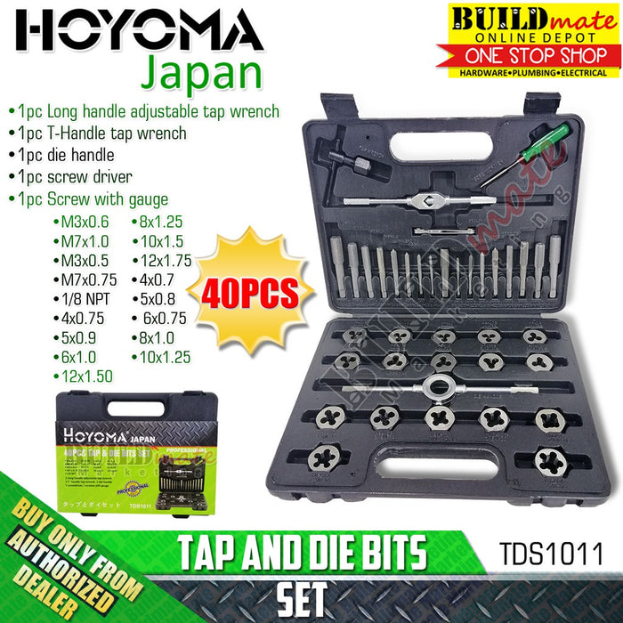 Hoyoma 40PCS SET Tap and Die Bits TDS1011 •BUILDMATE• HYMA