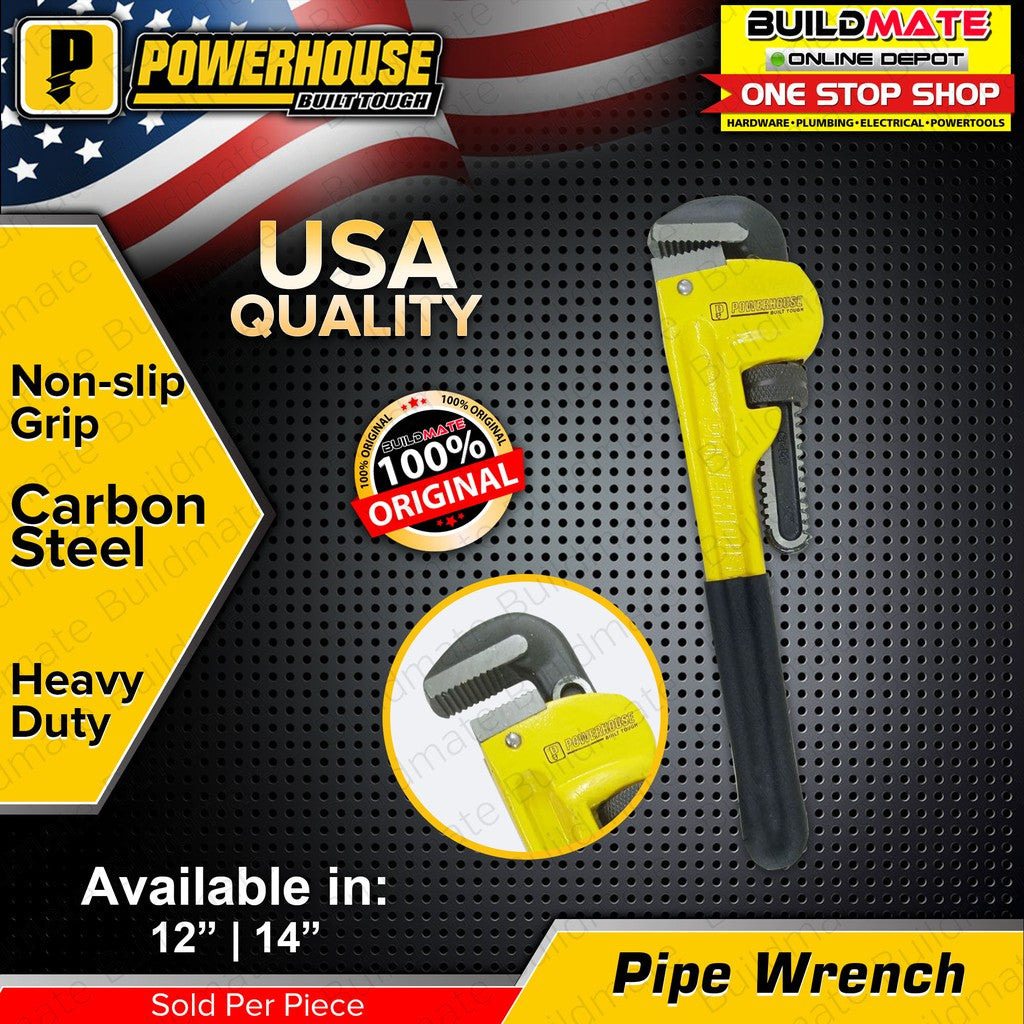 BUILDMATE Powerhouse Pipe Wrench Heavy Duty 12