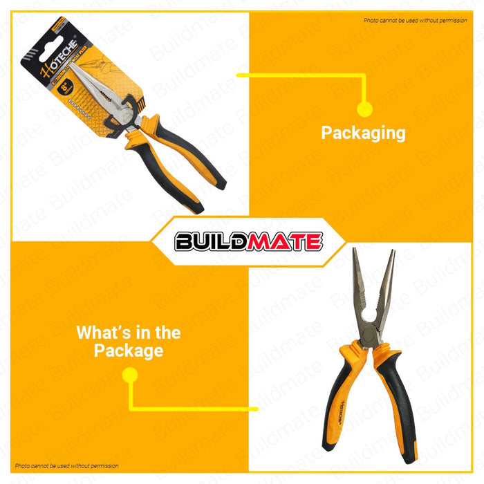 Hoteche Long Nose Plier Pliers 8" inches HTC-100106 •BUILDMATE•