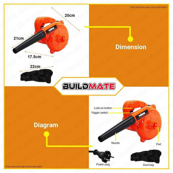 PROMAN GERMANY Electric Leaf Air Blower 500W PR-EB500 100% ORIGINAL / AUTHENTIC •BUILDMATE•