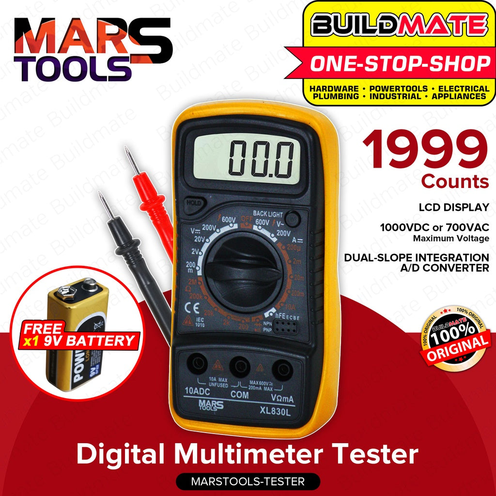 MARS Tools Digital Multimeter Multi Meter Tester Volt Meter Ammeter Oh ...