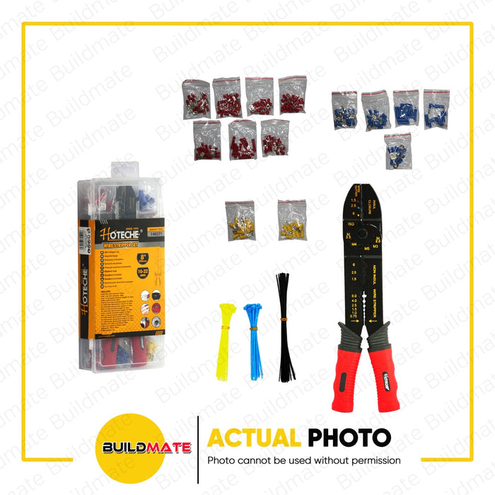 HOTECHE Wire Stripper Set 8" 200mm 10-22 AWG HTC-140271 •BUILDMATE•