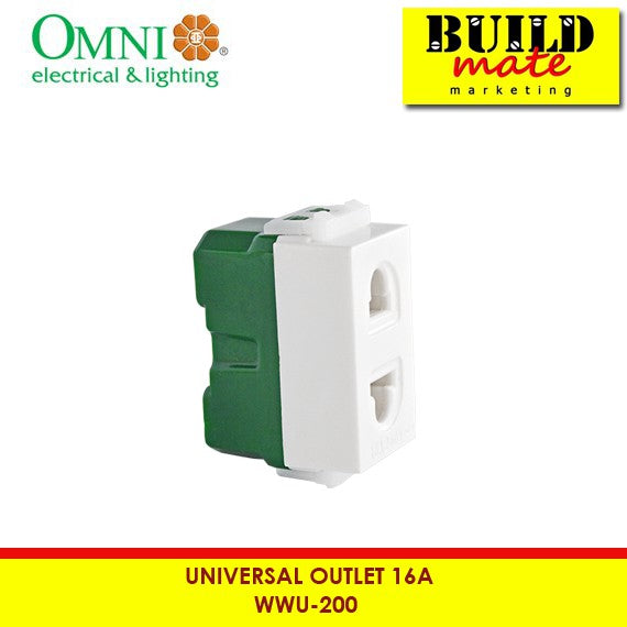[WHOLESALE] (10PCS) OMNI Universal Outlet 16A WWU-200 •BUILDMATE•