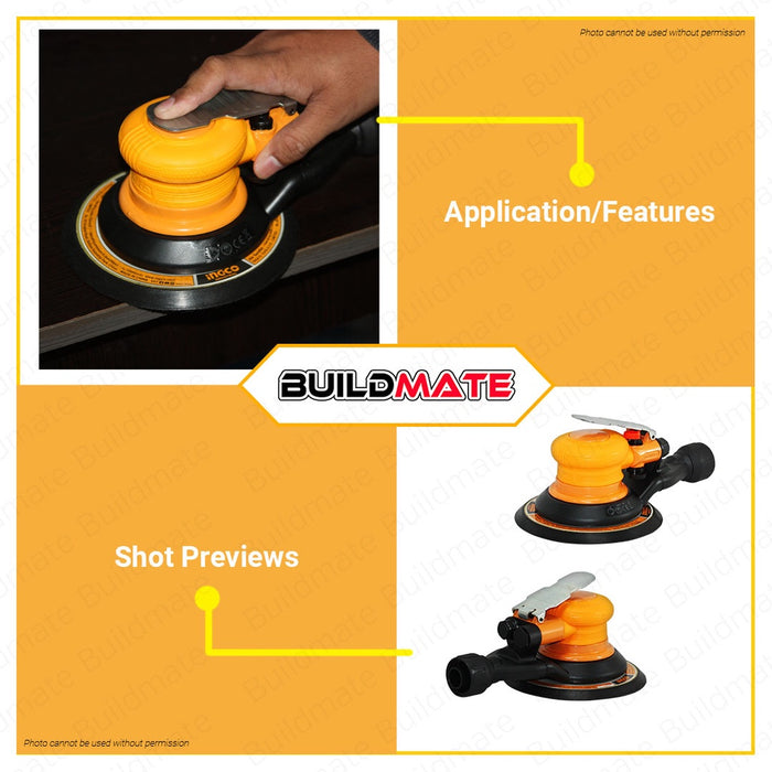 INGCO Electric Air Sander 6" 150mm 90 PSI 10500rpm APS1512 •BUILDMATE• IPT