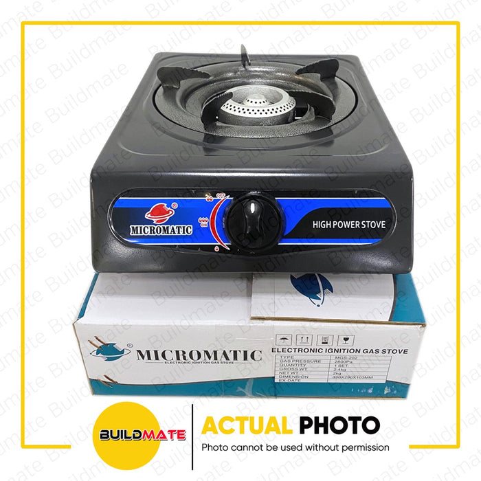 MICROMATIC Single Burner Gas Stove MGS-202 •BUILDMATE•