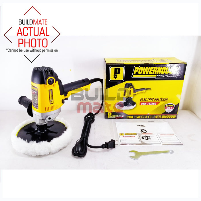 POWERHOUSE Electric Polisher Buffing Machine 1200W Electric Car Polisher Polishing Machine Variable Speed PHM-TV7000 •BUILDMATE• PHPT