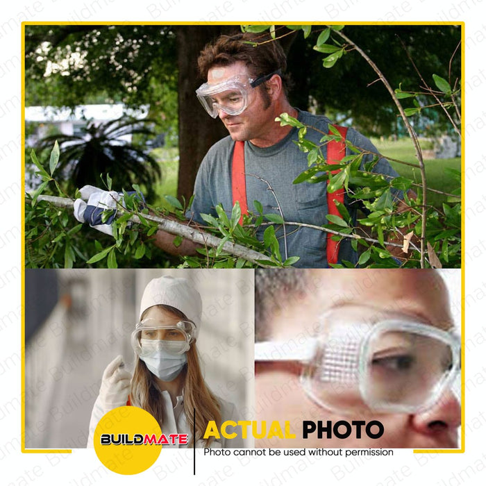 YUKO Safety Goggles Clear with Garter •BUILDMATE•