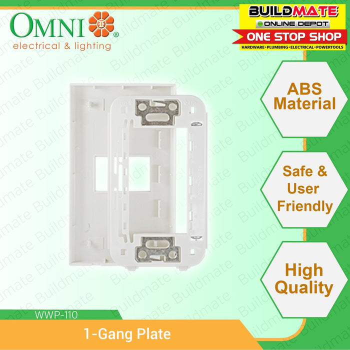 [WHOLESALE] (10PCS) OMNI 1-Gang Plate WWP-110 WIDE SERIES •BUILDMATE•
