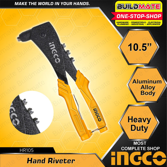 INGCO Heavy Duty Hand Riveter 10.5" HR104 | HR1045 for Blind Rivets SOLD PER 1PC •BUILDMATE• IHT