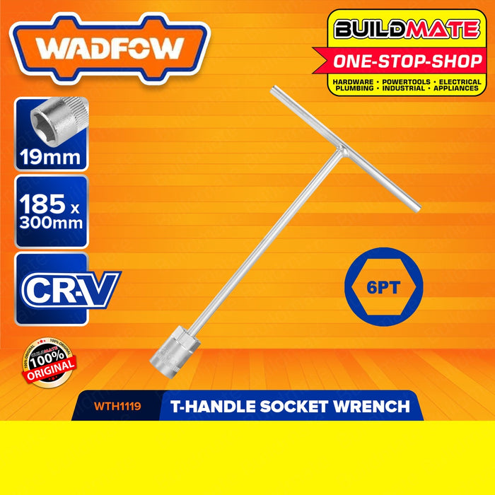 WADFOW T-Handle Socket Wrench 8mm To 19mm [SOLD PER PIECE] Metric Socket Wrench •BUILDMATE• WHT