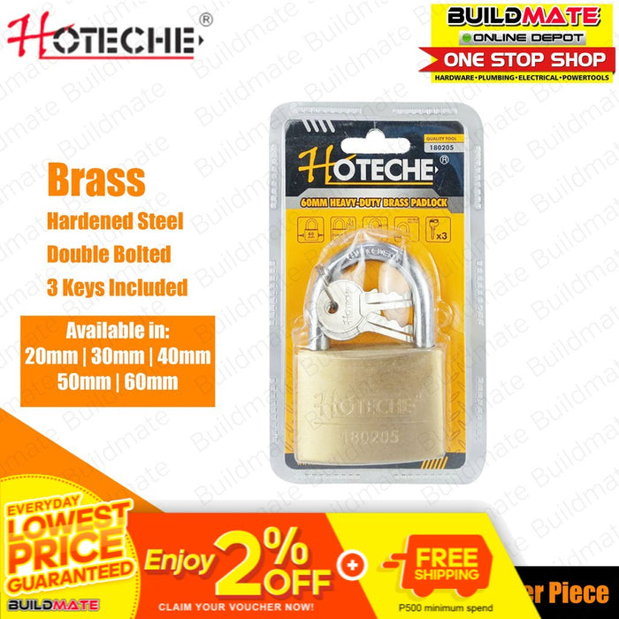 HOTECHE Brass Padlock Heavy Duty 20mm | 30mm | 40mm SOLD PER PIECE •BUILDMATE•