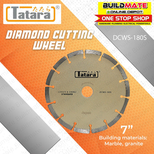TATARA 7" 25mm Arbor Diamond Cutting Wheel Segmented Standard Use For Marble Cutter DCWS-180S