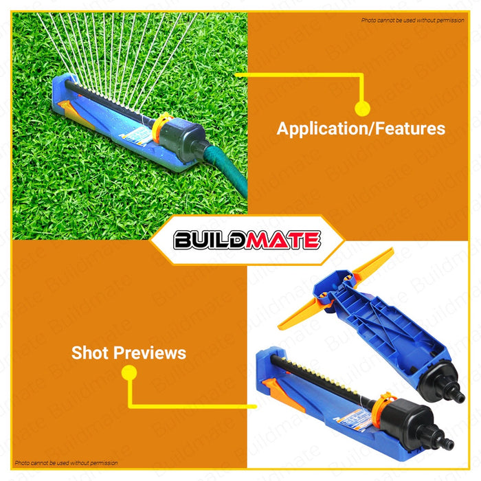 WADFOW Oscillating Sprinkler 15 Holes Lawn Sprinkler Watering Equipment WSN1E15 •BUILDMATE• WHT