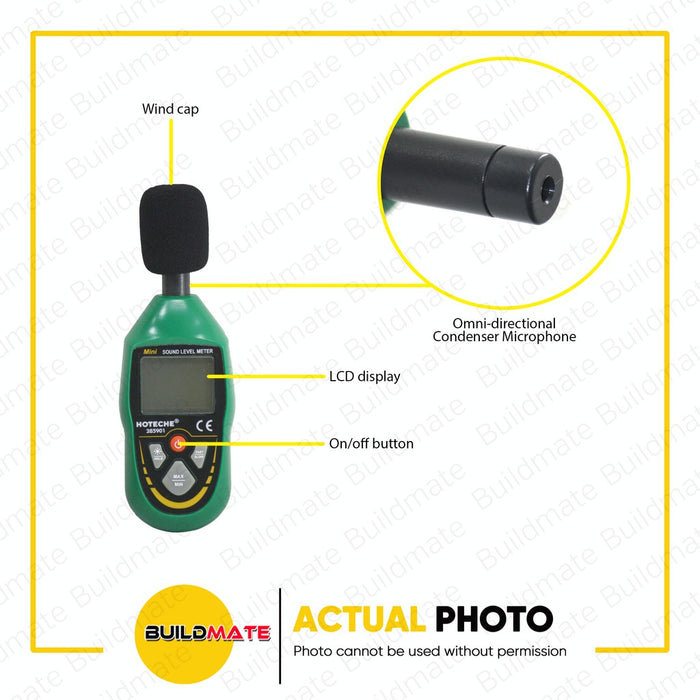 HOTECHE Sound Level Meter 4 Digits LCD HTC-285901 •BUILDMATE•
