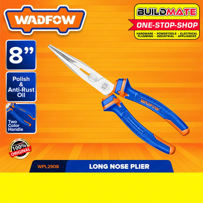 WADFOW Long Nose Pliers 6" Inch | 8" Inch [SOLD PER PIECE] Polish & Anti-Rust Oil •BUILDMATE• WHT