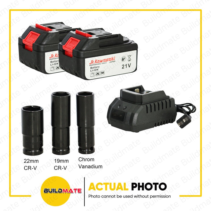 JR KAWASAKI Lithium Ion Impact Wrench 21V JRCIW21V •BUILDMATE•