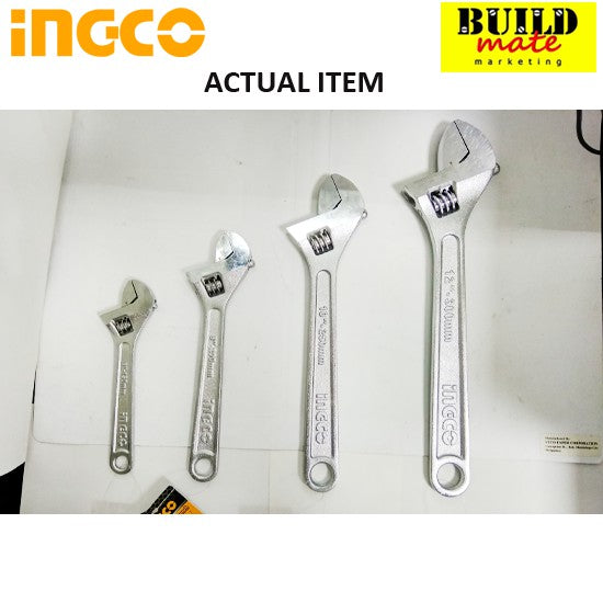 INGCO Adjustable Wrench Cr-V 6" |  8" | 10" | 12" SOLD PER PIECE •BUILDMATE• IHT