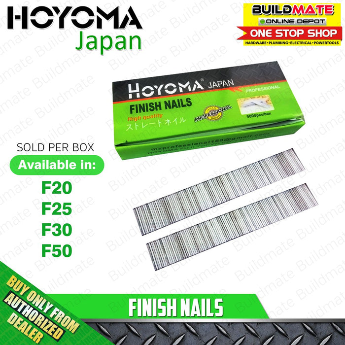 HOYOMA Finish Nails for Air Brad Nailer Gun F-15 | F-20 | F-25 | F-30 | F-50 •BUILDMATE• HYMA