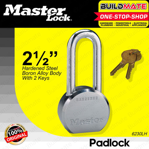 MASTER LOCK Solid Steel Padlock #6230LH 2-1/2'' 100% ORIGINAL / AUTHENTIC •BUILDMATE•