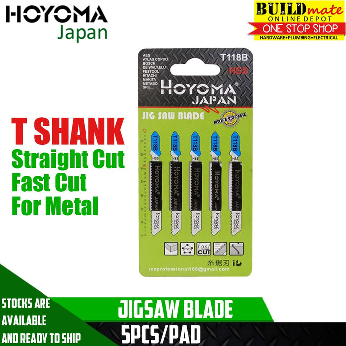 Hoyoma Jigsaw Blade 5pcs/Pad TSHANK FASTCUT METAL T118B •BUILDMATE• HYMA