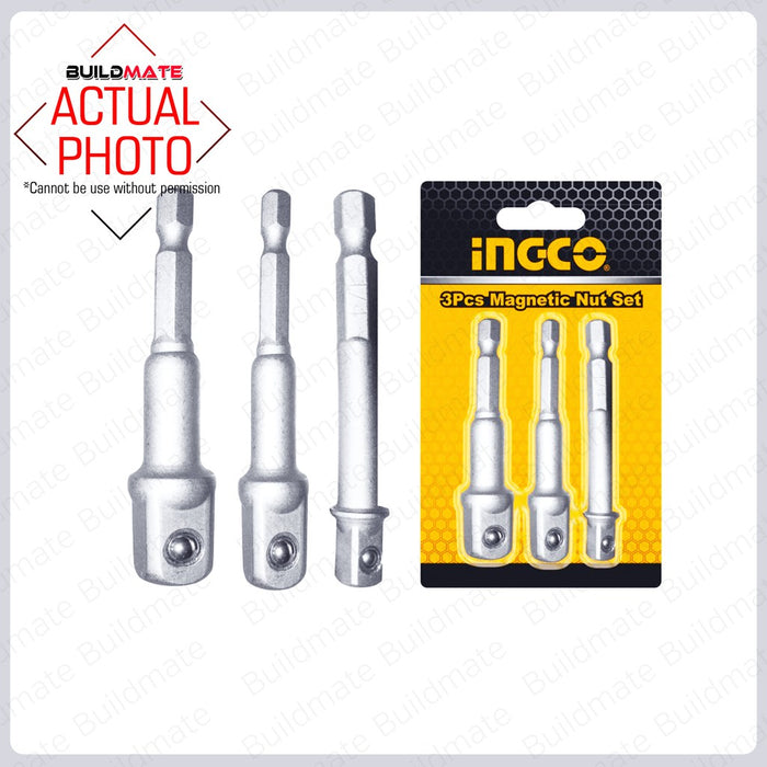 INGCO 3PC Magnetic Nut Set Socket Adaptor for Cordless Drill AMN365A01 •BUILDMATE• IHT