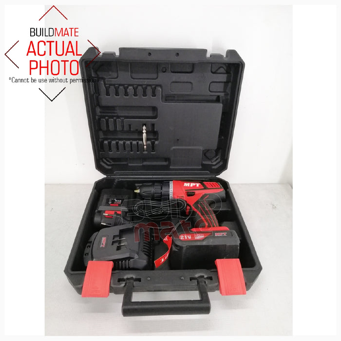 MPT Li-Ion Cordless Drill 21V MCDT2126-B2 Most Professional Tools •BUILDMATE•