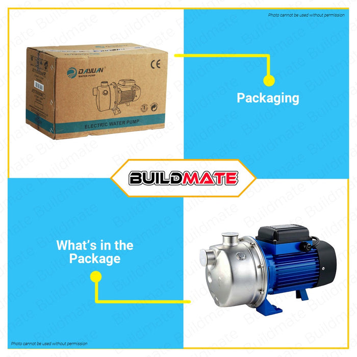 DAYUAN Italy Self Priming Water Booster Jet Pump Stainless Steel Body 0.75HP JET550SDM •BUILDMATE•