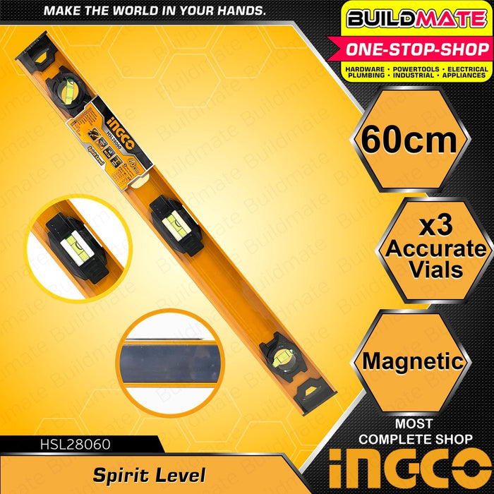Ingco Sound Level Master INGCO Magnetic Spirit Level 60CM HSL28060 •BUILDMATE• HT2 — Buildmate