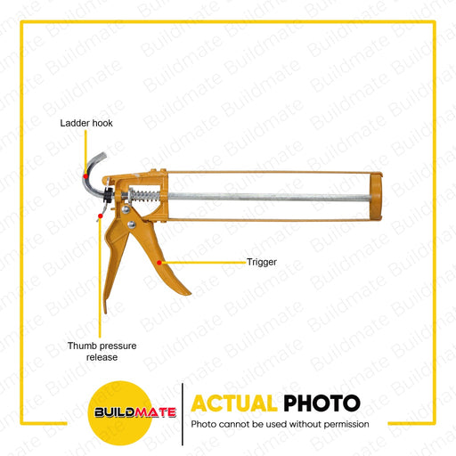 HOTECHE Steel Frame Caulking Gun 9" 225mm HTC-423702 •BUILDMATE•