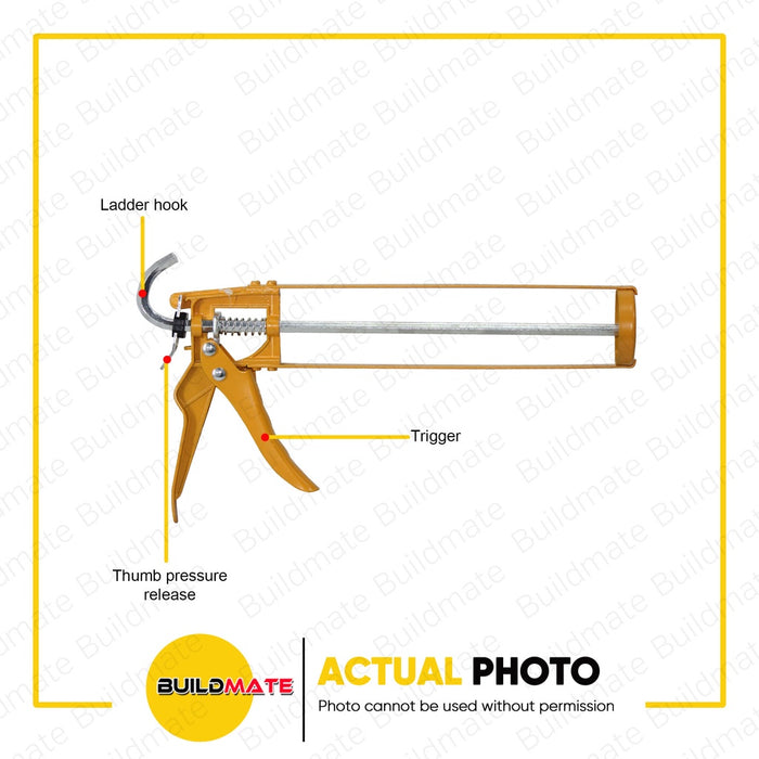 HOTECHE Steel Frame Caulking Gun 9" 225mm HTC-423702 •BUILDMATE•