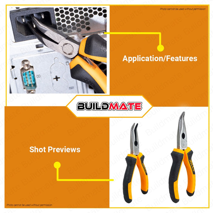 INGCO Mini Bent Nose Pliers Plier 4.5" HMBNP08115  | 6" HBNP08168 SOLD PER PIECE •BUILDMATE• HT2