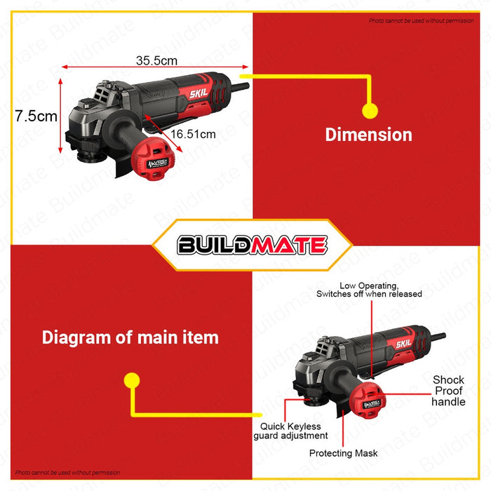 SKIL Angle Grinder 850W 125mm AG1E9132AB •BUILDMATE•