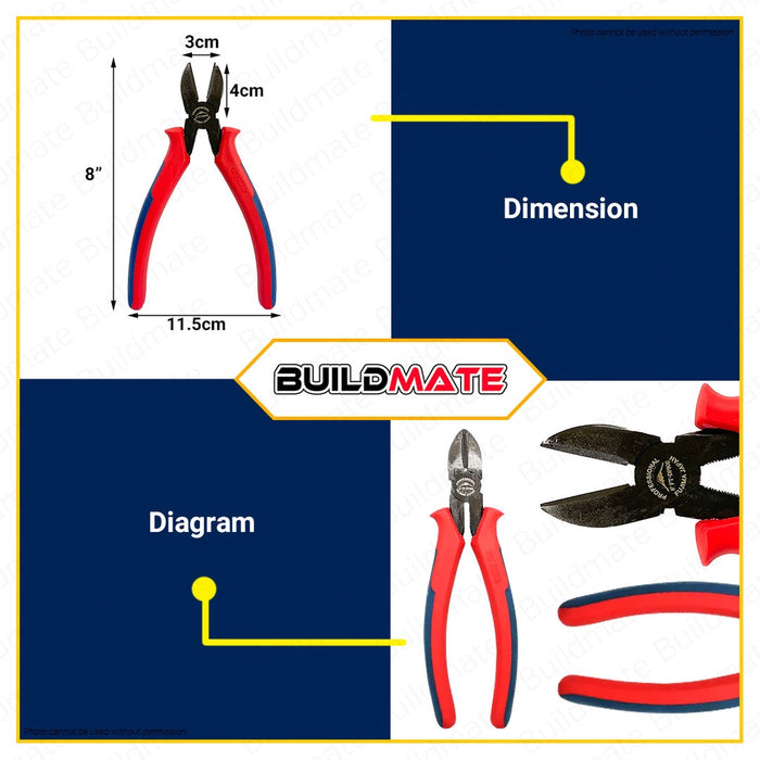 FUJIMA JAPAN Diagonal Cutting Plier 8" FT-DP806 •BUILDMATE•