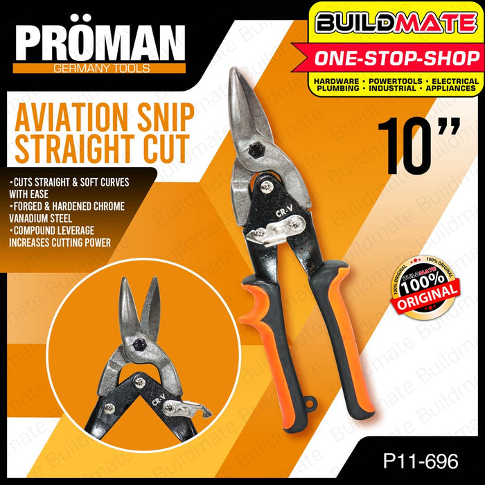 PROMAN GERMANY Aviation Snip 10 Inches 10" STRAIGHT RIGHT LEFT SOLD PER PIECE •BUILDMATE•