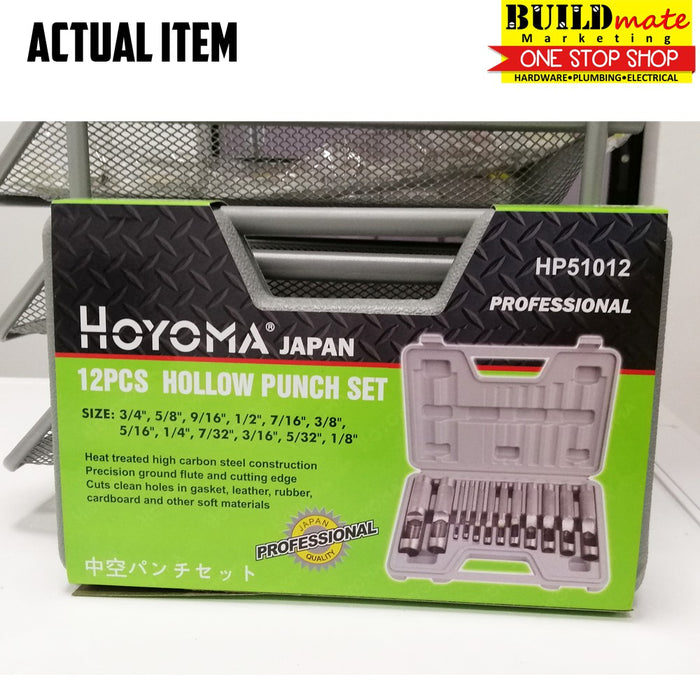 HOYOMA 12PCS Hollow Punch SET  HP51012 •BUILDMATE•
