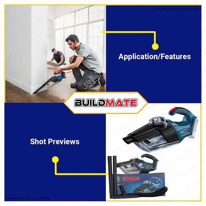 BOSCH Lithium Ion Li-Ion Cordless Handheld Vacuum Cleaner Solo GAS 18V-1 06019C62L0 •BUILDMATE• BLC