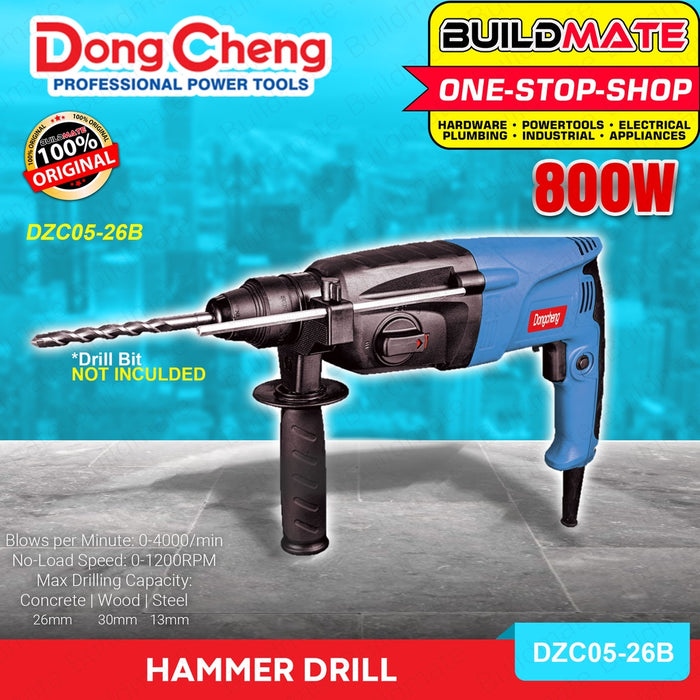 DONG CHENG SDS Plus Rotary Hammer Drill 720W DZC05-26B •BUILDMATE•
