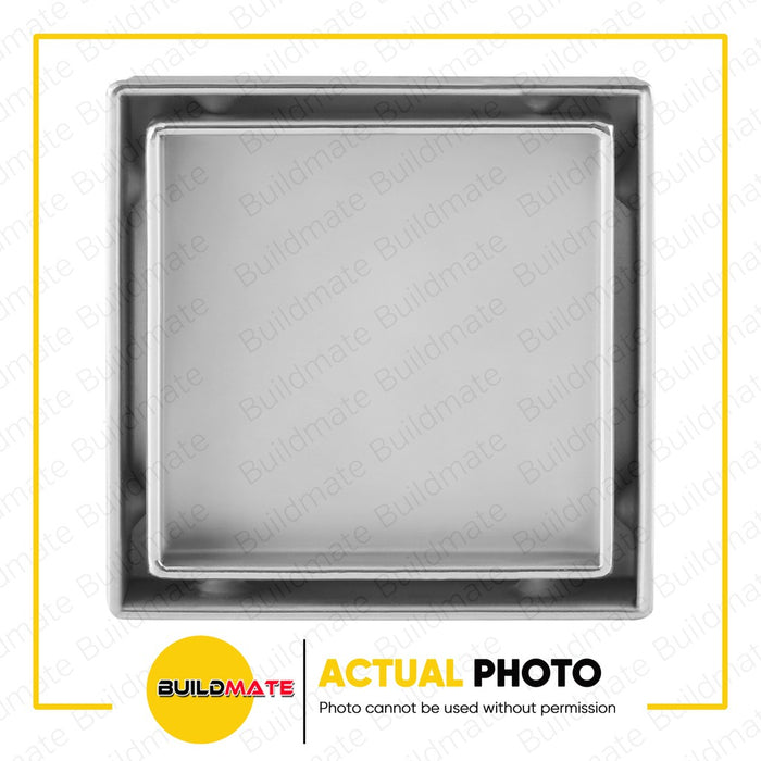 WATERHOUSE by POWERHOUSE Tile Drain 4" X 4" Stainless 304 Grade •BUILDMATE• PHWH