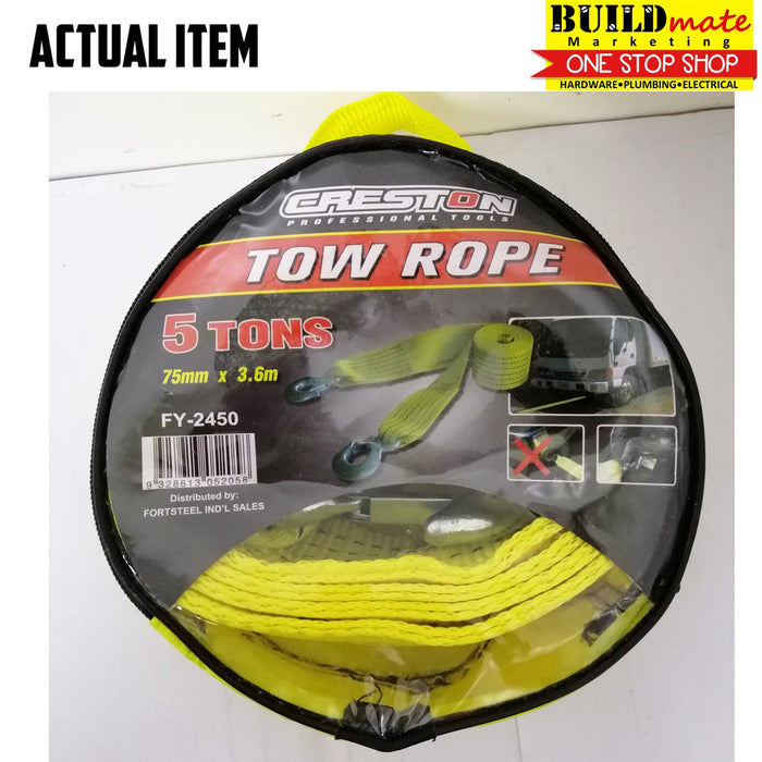 CRESTON Tow Rope 2T / 5T x 3.6m •BUILDMATE•