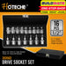 Hoteche 16 pcs 1/2 Drive Socket Bits Set HTC-203502 100% ORIGINAL / AUTHENTIC •BUILDMATE•