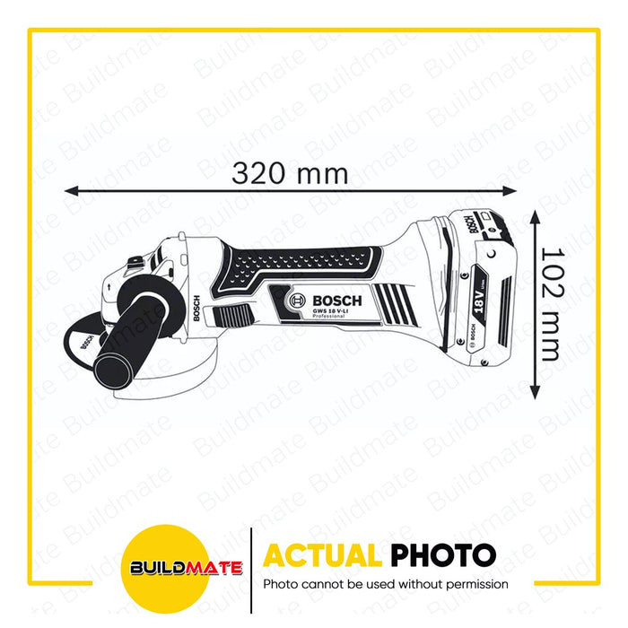 BOSCH Professional Cordless Angle Grinder 18V BARE TOOL (UNIT ONLY) GWS 18 V-LI •BUILDMATE• BLC