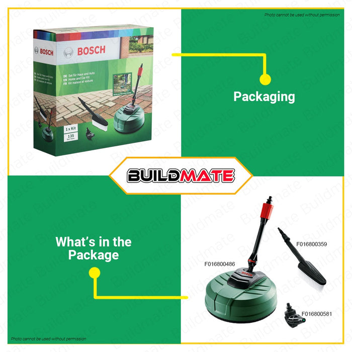 BOSCH Professional Home And Car Kit Nozzle Brush Aquasurf 250 Patio Cleaner for Aquatak Pressure Washer Accessories F016800611 •BUILDMATE• AQT