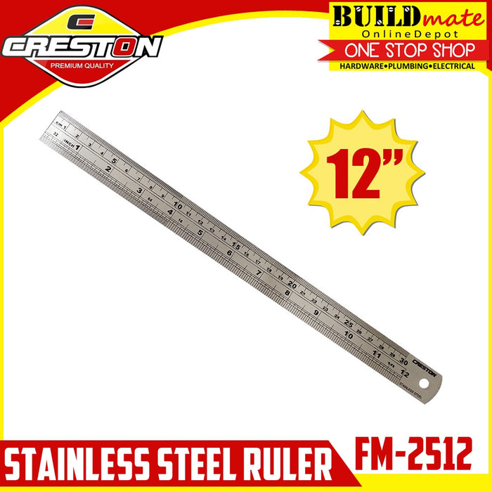 CRESTON Stainless Steel Ruler FM-2512