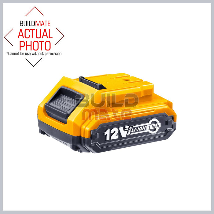 BUILDMATE Ingco 12V Lithium-Ion Battery Pack with LED Battery Power Indicator for Cordless (CDLI1211) FBLI12151 POWERSHARE - ICPT