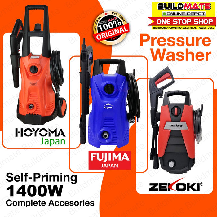 Pressure Washer 1400W FUJIMA FJ-6050C |  HOYOMA HT-HPW02 | ZEKOKI ZKK-1400PW •BUILDMATE•