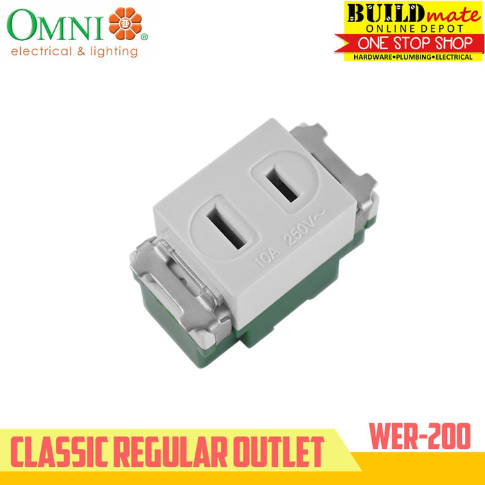 OMNI Classic Regular Outlet 10A 250V WER-200 •BUILDMATE•