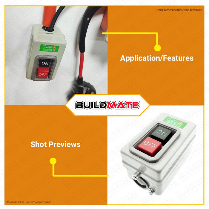 OMNI Power Push Button Switch 15A 2.2KW PBS-315 •BUILDMATE•